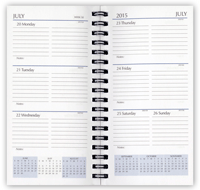 3x6 wirebound weekly monthly calendar refill